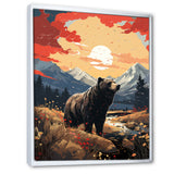 Grizzly Bear in the valley - Bear Home Decor Art