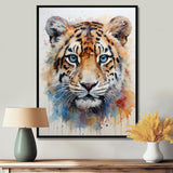 Tiger portrait majesty - Tiger Framed Canvas Art