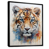 Tiger portrait majesty - Tiger Framed Canvas Art