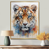Tiger portrait majesty - Tiger Framed Canvas Art