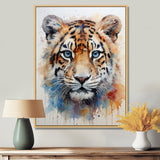 Tiger portrait majesty - Tiger Framed Canvas Art