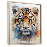 Tiger portrait majesty - Tiger Framed Canvas Art