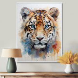 Tiger portrait majesty - Tiger Framed Canvas Art