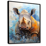 Grey Rhinoceros on the hunt - Rhinoceros Home Decor Art