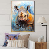 Grey Rhinoceros on the hunt - Rhinoceros Home Decor Art