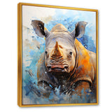 Grey Rhinoceros on the hunt - Rhinoceros Home Decor Art