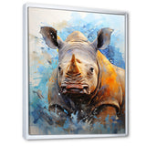 Grey Rhinoceros on the hunt - Rhinoceros Home Decor Art