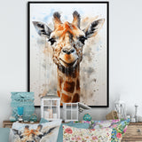 Minimalist Giraffe portrait - Giraffe Living Room Wall Art