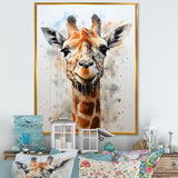 Minimalist Giraffe portrait - Giraffe Living Room Wall Art