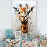Minimalist Giraffe portrait - Giraffe Living Room Wall Art