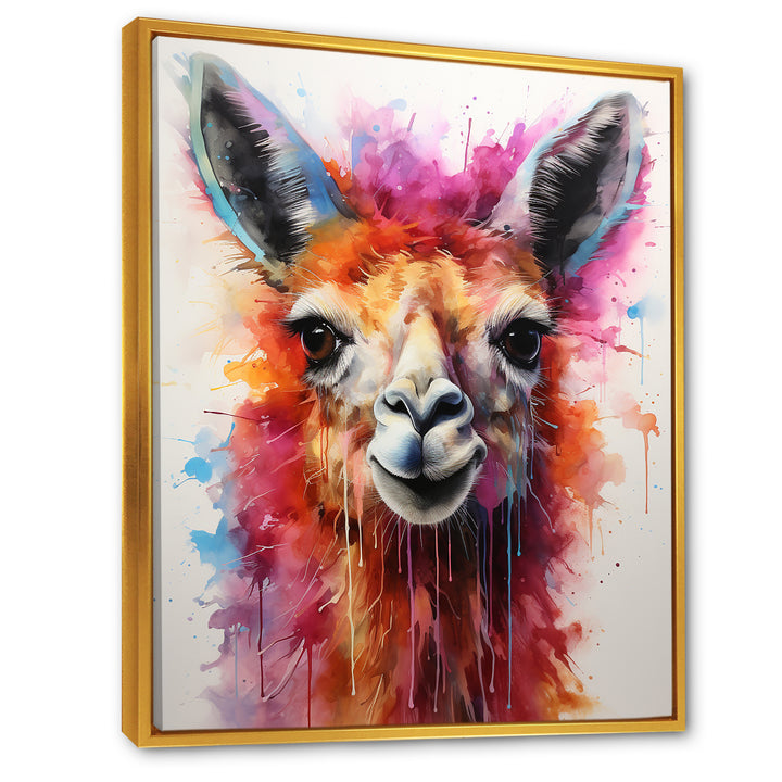 Portrait of a quirky Llama - Llama Canvas Wall Art