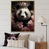 Regal Panda Crowned Portrait - Panda Wall Art Prints