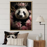 Regal Panda Crowned Portrait - Panda Wall Art Prints