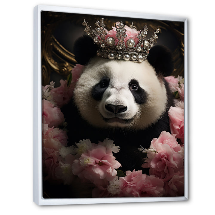 Regal Panda Crowned Portrait - Panda Wall Art Prints