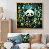 Cute panda children art - White Panda Wall Art