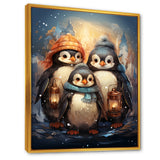Christmas winter Penguin Party - Penguin Canvas Wall Art