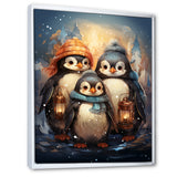 Christmas winter Penguin Party - Penguin Canvas Wall Art