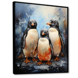 Winter Feathers Penguin family - Penguin Wall Decor