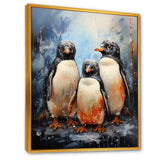 Winter Feathers Penguin family - Penguin Wall Decor