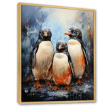 Winter Feathers Penguin family - Penguin Wall Decor