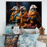 Relaxing penguins at the spa - Penguin Wall Decor