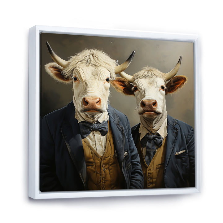 Portrait Scottish Highlander in suit - Cow Home Decor Art
