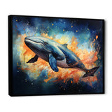 Blue Majesty Whale in Watercolor - Whale Living Room Wall Art