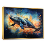 Blue Majesty Whale in Watercolor - Whale Living Room Wall Art