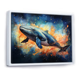 Blue Majesty Whale in Watercolor - Whale Living Room Wall Art