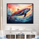 Blue Majesty dolphin in Watercolor - Dolphin Bedroom Wall Art