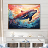 Blue Majesty dolphin in Watercolor - Dolphin Bedroom Wall Art