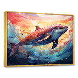 Blue Majesty dolphin in Watercolor - Dolphin Bedroom Wall Art