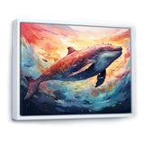 Blue Majesty dolphin in Watercolor - Dolphin Bedroom Wall Art