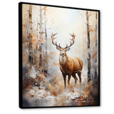 Forest deer's horizon - Brown Deer Wall Art