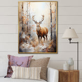 Forest deer's horizon - Brown Deer Wall Art