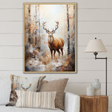 Forest deer's horizon - Brown Deer Wall Art