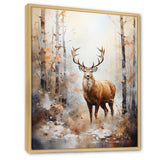 Forest deer's horizon - Brown Deer Wall Art
