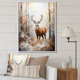 Forest deer's horizon - Brown Deer Wall Art