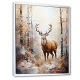 Forest deer's horizon - Brown Deer Wall Art