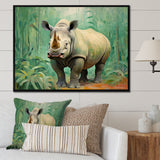 Rhinoceros jungle horizon - Rhinoceros Canvas Wall Art