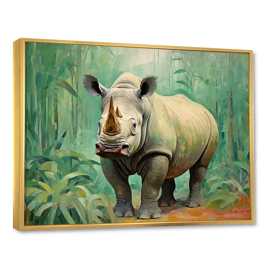 Rhinoceros jungle horizon - Rhinoceros Canvas Wall Art