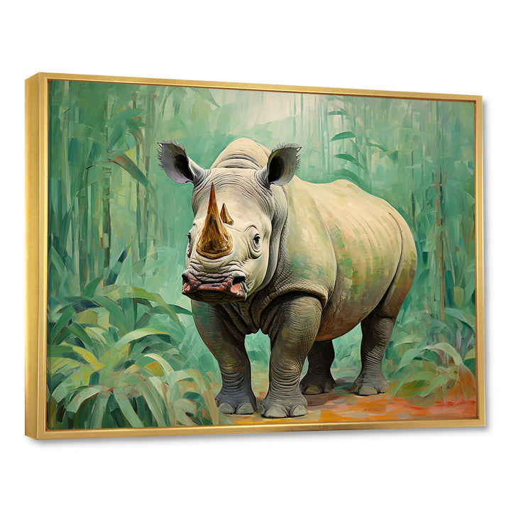 Rhinoceros jungle horizon - Rhinoceros Canvas Wall Art