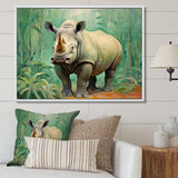 Rhinoceros jungle horizon - Rhinoceros Canvas Wall Art