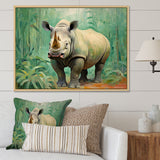 Rhinoceros jungle horizon - Rhinoceros Canvas Wall Art