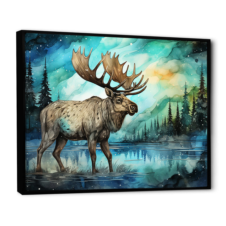 Moose morning Lake serenity - Moose Wall Decor