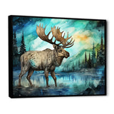 Moose morning Lake serenity - Moose Wall Decor
