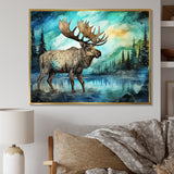 Moose morning Lake serenity - Moose Wall Decor