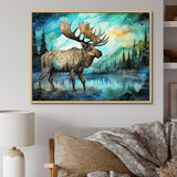 Moose morning Lake serenity - Moose Wall Decor