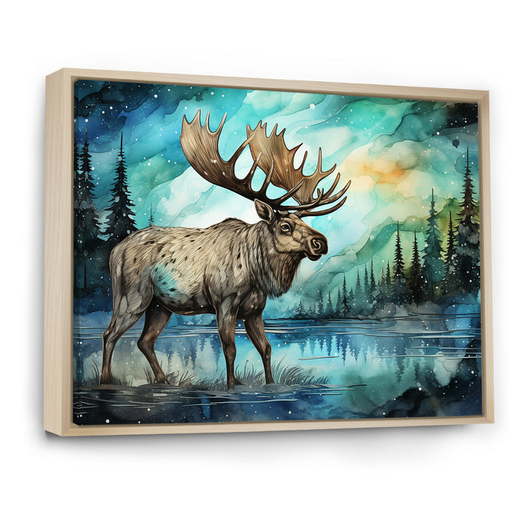 Moose morning Lake serenity - Moose Wall Decor