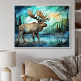 Moose morning Lake serenity - Moose Wall Decor